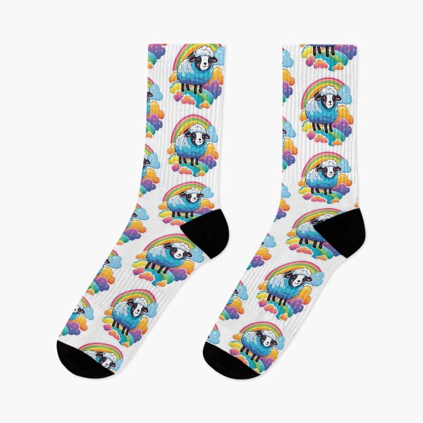 Item preview, Sheep with Rainbow Sticker. Kawaii Stickers. Birthday and Gifts.  designed and sold by Aknarin Thika.