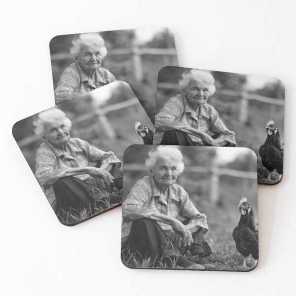 Item preview, Chicken + Elderly Lady designed and sold by the-ua-store.