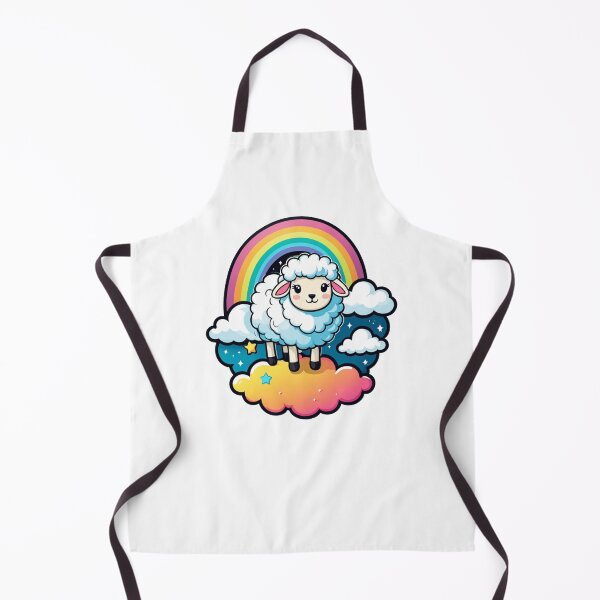 Item preview, Sheep with Rainbow Sticker. White Sheep. Kawaii Stickers. Birthday and Gifts. designed and sold by Aknarin Thika.