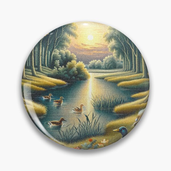 Item preview, Woodland Landscape, Rabbits and Ducks among the flowers,  Flemish Tapestry Art designed and sold by DrewRomeoCo.