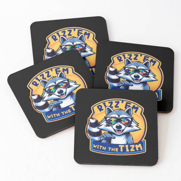 Item preview, Rizz Em With The Tism Raccoon Autism Awareness Raccoon Meme designed and sold by LeoVargasVelha.