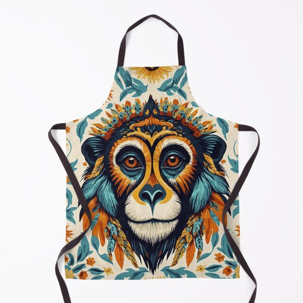 Artikelvorschau, Boho Monkey Mandala Wandkunst - Skurrile Tierdekoration für eklektische Häuser entworfen und verkauft von VonRauenfeld.