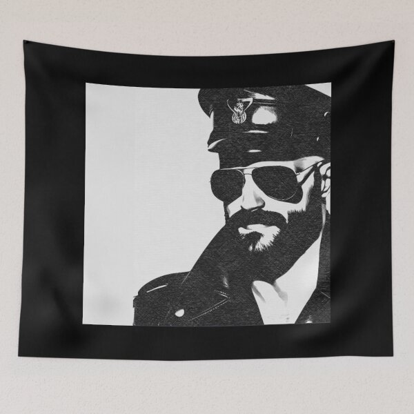 Item preview, 1940 Mustached Leather Daddy Aviator Glasses Fighter Pilot LGBTQ Gay Pride Graphic Design designed and sold by ItsAKinkThing.