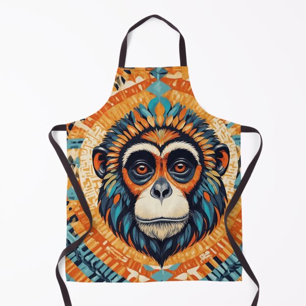 Artikelvorschau, Boho Monkey Mandala Wandkunst - Skurrile Tierdekoration für eklektische Häuser entworfen und verkauft von VonRauenfeld.