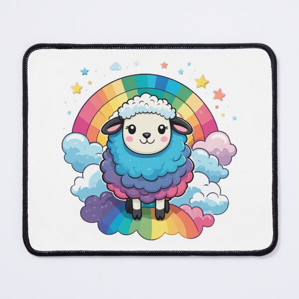 Item preview, Sheep with Rainbow Sticker. Ram. Kawaii Stickers. Birthday and Gifts. designed and sold by Aknarin Thika.