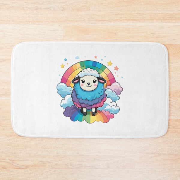 Item preview, Sheep with Rainbow Sticker. Ram. Kawaii Stickers. Birthday and Gifts.  designed and sold by Aknarin Thika.