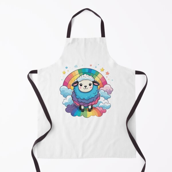 Item preview, Sheep with Rainbow Sticker. Ram. Kawaii Stickers. Birthday and Gifts. designed and sold by Aknarin Thika.