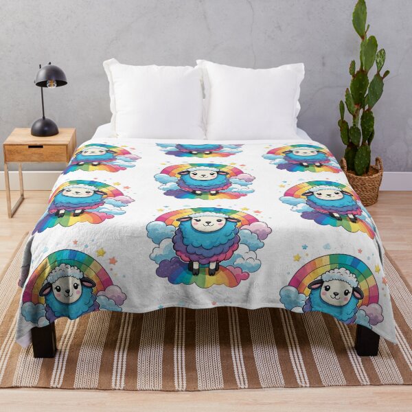 Item preview, Sheep with Rainbow Sticker. Ram. Kawaii Stickers. Birthday and Gifts. designed and sold by Aknarin Thika.