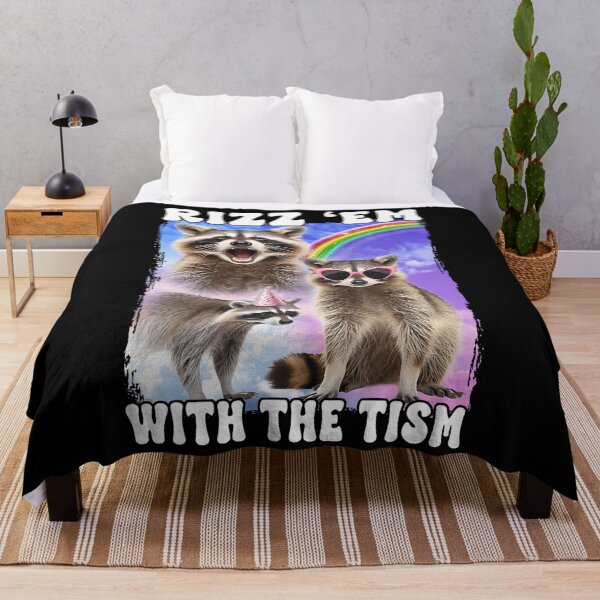 Item preview, Rizz Em With The Tism Raccoon Funny Meme designed and sold by LeoVargasVelha.