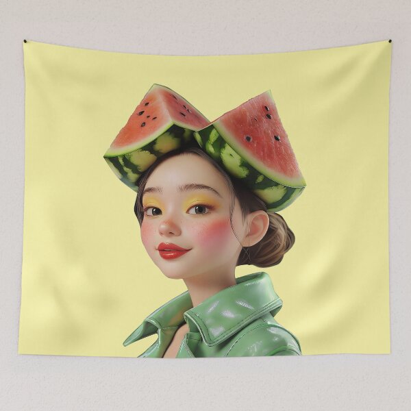 Item preview, Watermelon Whimsy: A 3D Portrait of Creative Beauty designed and sold by Blossence Designs.