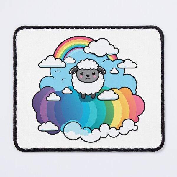 Item preview, Sheep with Rainbow Sticker. Lamb Cartoon. Kawaii Stickers. Birthday and Gifts. designed and sold by Aknarin Thika.