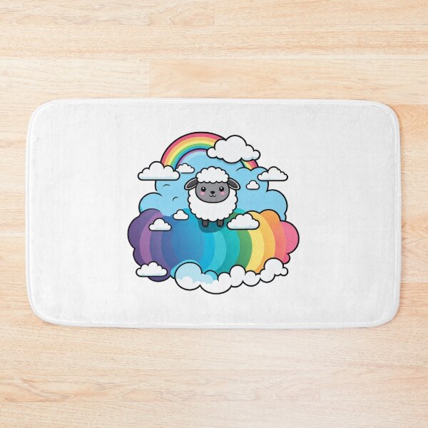 Item preview, Sheep with Rainbow Sticker. Lamb Cartoon. Kawaii Stickers. Birthday and Gifts.  designed and sold by Aknarin Thika.