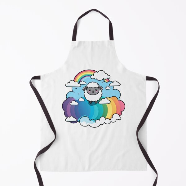 Item preview, Sheep with Rainbow Sticker. Lamb Cartoon. Kawaii Stickers. Birthday and Gifts. designed and sold by Aknarin Thika.