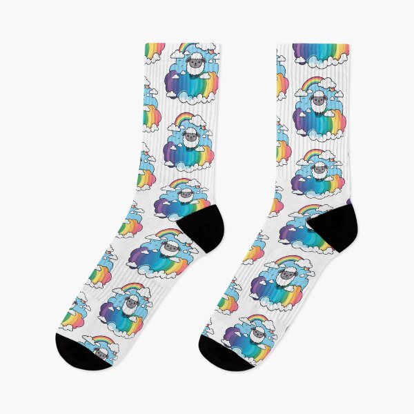 Item preview, Sheep with Rainbow Sticker. Lamb Cartoon. Kawaii Stickers. Birthday and Gifts.  designed and sold by Aknarin Thika.