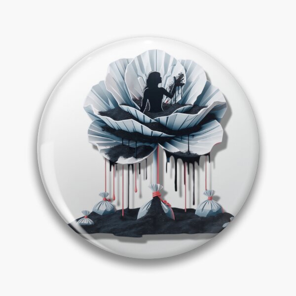 Item preview, Surreal Addiction Horror Poppy Opiate Drugs Pills Poppies Woman designed and sold by SomniferumWars.