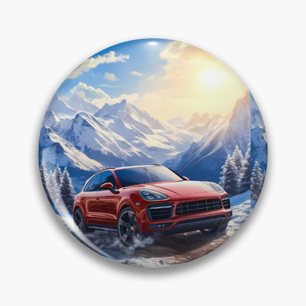 Item preview, Porsche Cayenne Turbo Exploring Snowy Mountain Roads designed and sold by RevUpDesign.