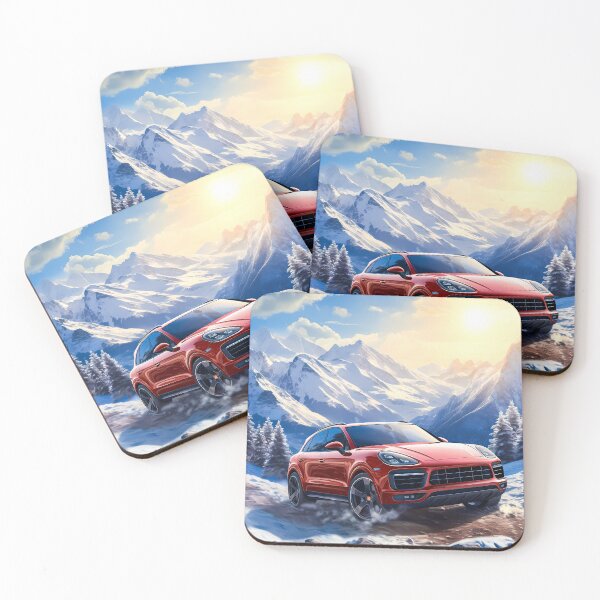 Item preview, Porsche Cayenne Turbo Exploring Snowy Mountain Roads designed and sold by RevUpDesign.