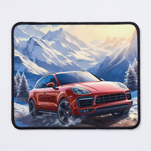 Item preview, Porsche Cayenne Turbo Exploring Snowy Mountain Roads designed and sold by RevUpDesign.