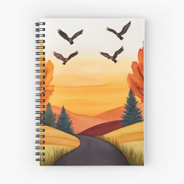 Item preview, Autumn Sky with Soaring Birds Over Hills designed and sold by WPCreator.