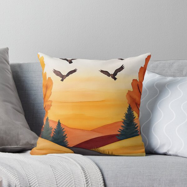 Item preview, Autumn Sky with Soaring Birds Over Hills designed and sold by WPCreator.