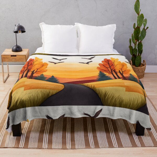 Item preview, Autumn Sky with Soaring Birds Over Hills designed and sold by WPCreator.