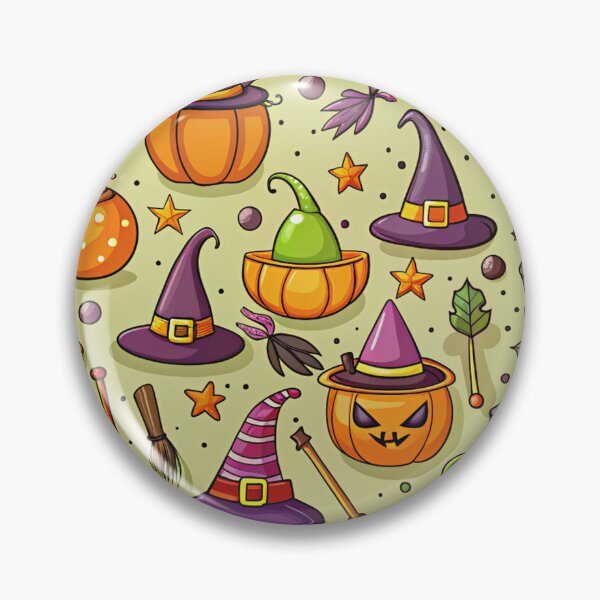 Item preview, Cute Witch Hats and Cauldrons Halloween Pattern designed and sold by zaina.sho.