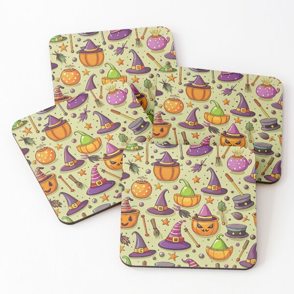 Item preview, Cute Witch Hats and Cauldrons Halloween Pattern designed and sold by zaina.sho.
