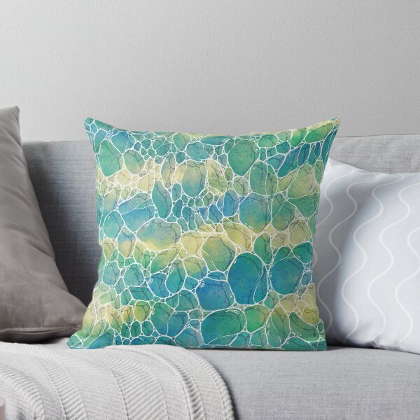 Aperçu de l'œuvre Motif de vagues sur sable à l'aquarelle - Paysage de rêve côtier créée et vendue par PP-Patterns.