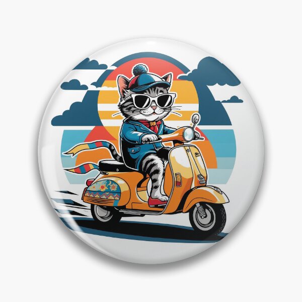 Item preview, Cat & Motorcycle designed and sold by ERA369.