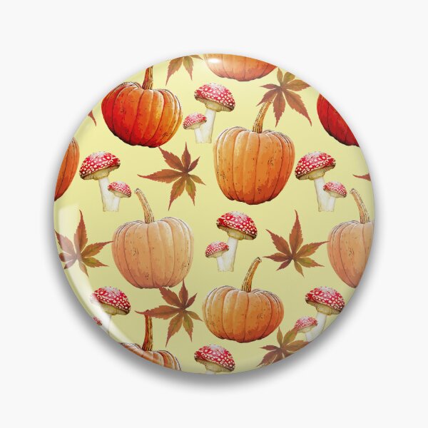 Item preview, Autumn Pattern - Mushroom - Pumpkins designed and sold by Ayesha Saleem.