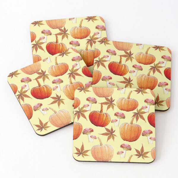 Item preview, Autumn Pattern - Mushroom - Pumpkins designed and sold by Ayesha Saleem.