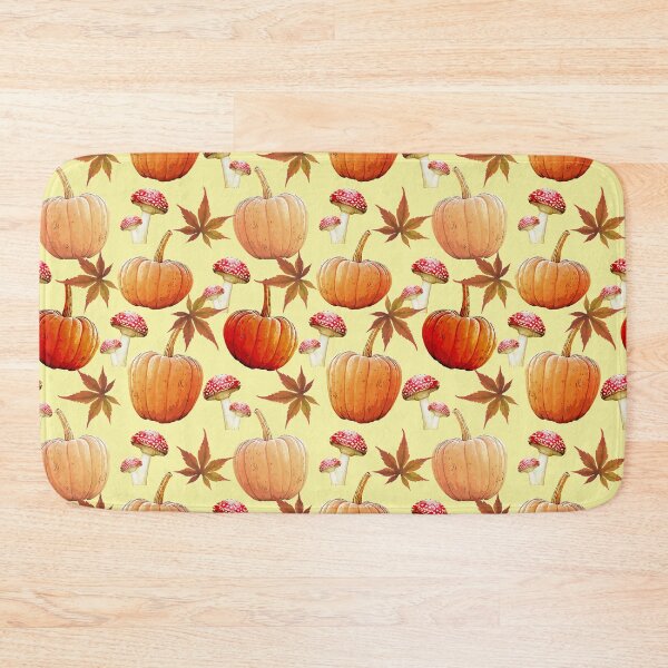 Item preview, Autumn Pattern - Mushroom - Pumpkins designed and sold by Ayesha Saleem.