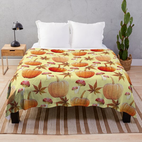 Item preview, Autumn Pattern - Mushroom - Pumpkins designed and sold by Ayesha Saleem.