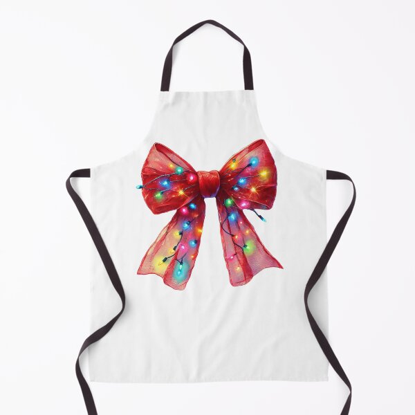 Item preview, Festive Red Bow with Colorful Christmas Lights designed and sold by CultDigHoriz.