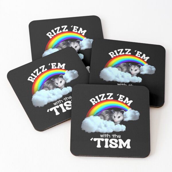 Item preview, Rizz Em With The Tism Rainbow Funny Opossums designed and sold by LeoVargasVelha.