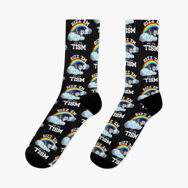 Item preview, Rizz Em With The Tism Rainbow Funny Opossums designed and sold by LeoVargasVelha.