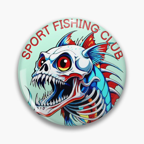 Item preview, Terrifying Skeleton Fish for Sport Fishing Club Logo Design designed and sold by VikArtStudio.