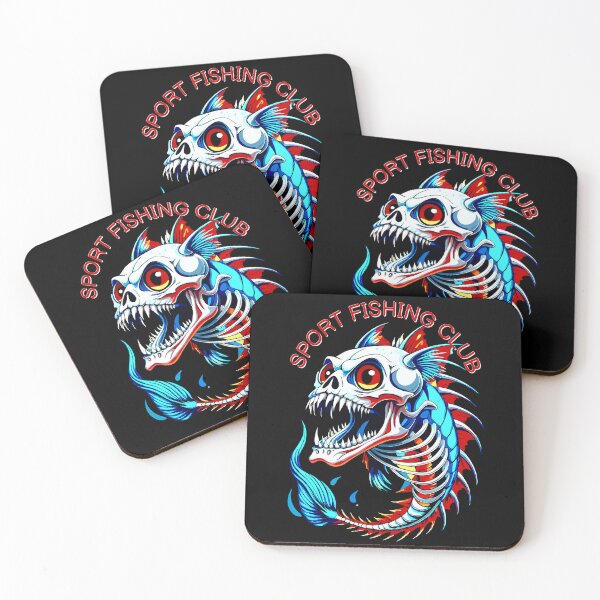 Item preview, Terrifying Skeleton Fish for Sport Fishing Club Logo Design designed and sold by VikArtStudio.