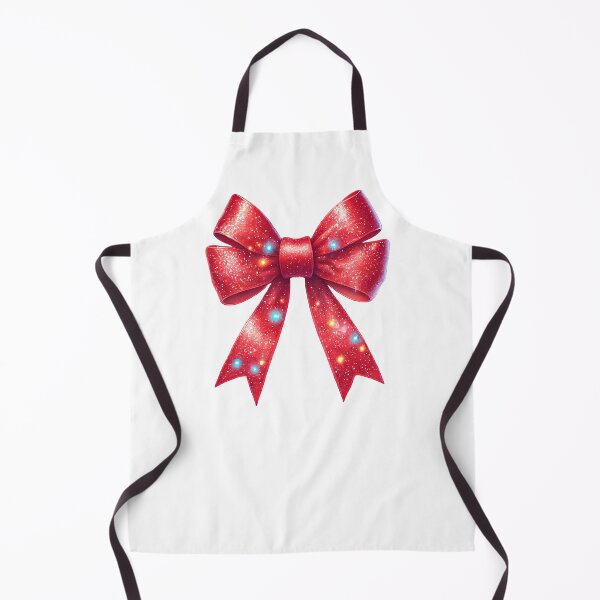 Item preview, Glittering Red Christmas Bow with Twinkling Lights designed and sold by CultDigHoriz.