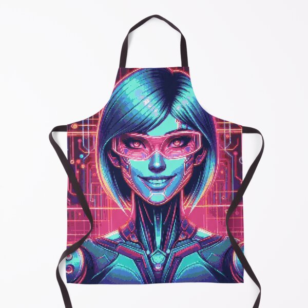Item preview, Pixel Art Neon Cyber Girl Portrait #18 designed and sold by captainglondo.