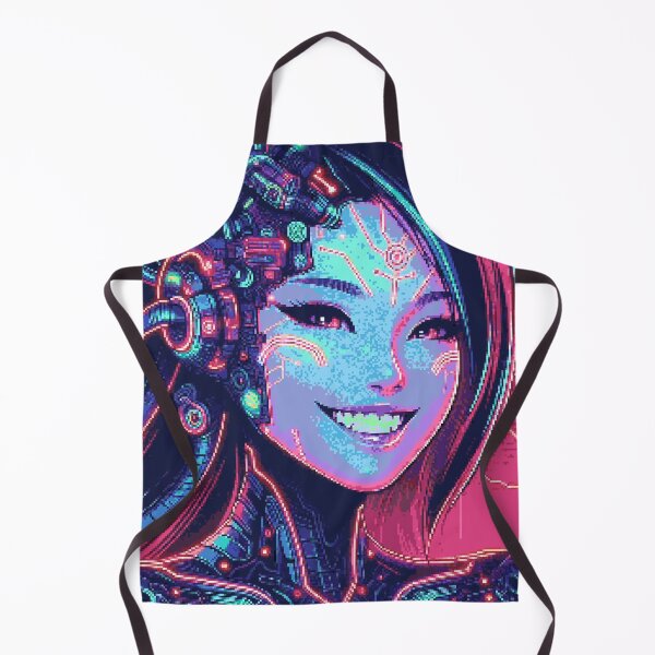 Item preview, Pixel Art Neon Cyber Girl Portrait #17 designed and sold by captainglondo.