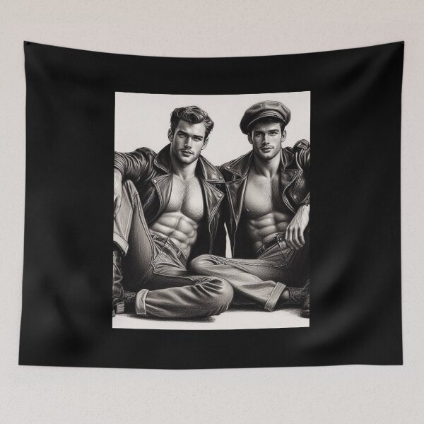 Item preview, 1940 Bad Boys Bikers Gay Pride Graphic Design designed and sold by ItsAKinkThing.