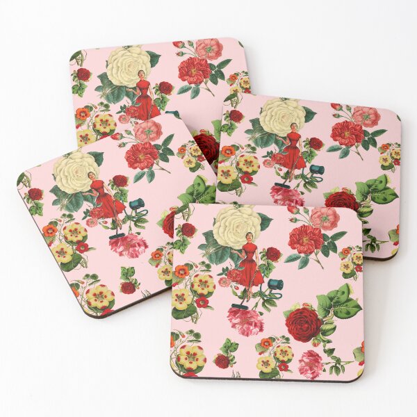 Item preview, Keep it clean floral collage pink designed and sold by Snexus.