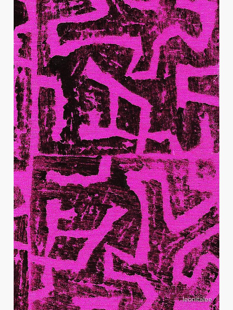 Thumbnail 3 of 3, Sticker, Magenta Block Print designed and sold by leonitalee.