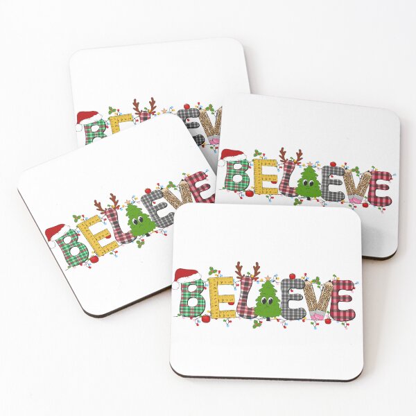 Item preview, Festive 'Believe' Teacher Christmas Design with Ruler & Pencils designed and sold by CultDigHoriz.