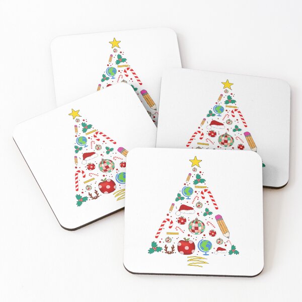 Item preview, Teacher-Themed Christmas Tree with School and Holiday Ornaments designed and sold by CultDigHoriz.