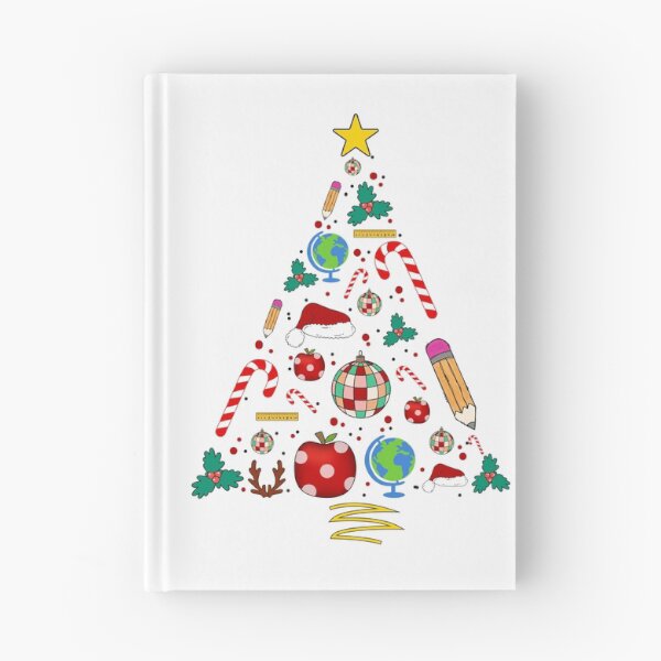 Item preview, Teacher-Themed Christmas Tree with School and Holiday Ornaments designed and sold by CultDigHoriz.
