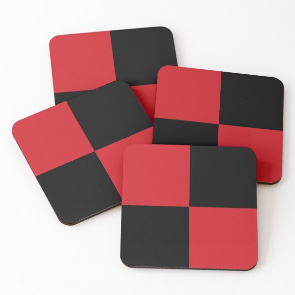 Item preview, Quarters - Black and Fire Engine Red designed and sold by JustPatterns2.