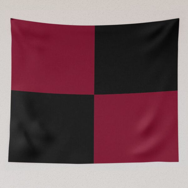Item preview, Quarters - Black and Burgundy Red designed and sold by JustPatterns2.