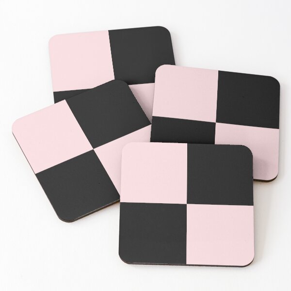 Item preview, Quarters - Black and Light Pink designed and sold by JustPatterns2.
